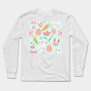 Pastel Bunny Print Long Sleeve T-Shirt